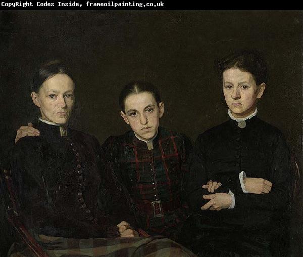Jan Veth Cornelia, Clara en Johanna Veth, the three Sisters of the Artist
